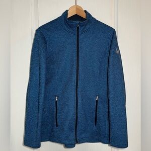 Spyder Women’s Blue Heathered Full-Zip Fleece Jacket L, Gorpcore Layering Piece